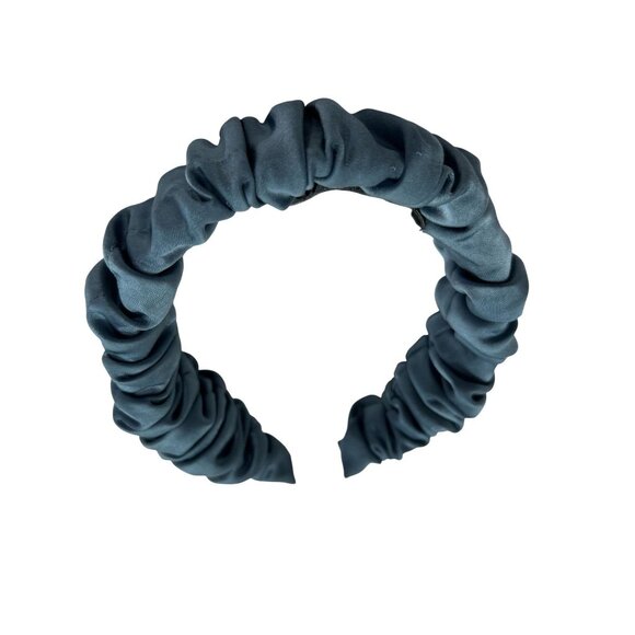 Zara Satin Headband in Blue - Picture 1 of 4